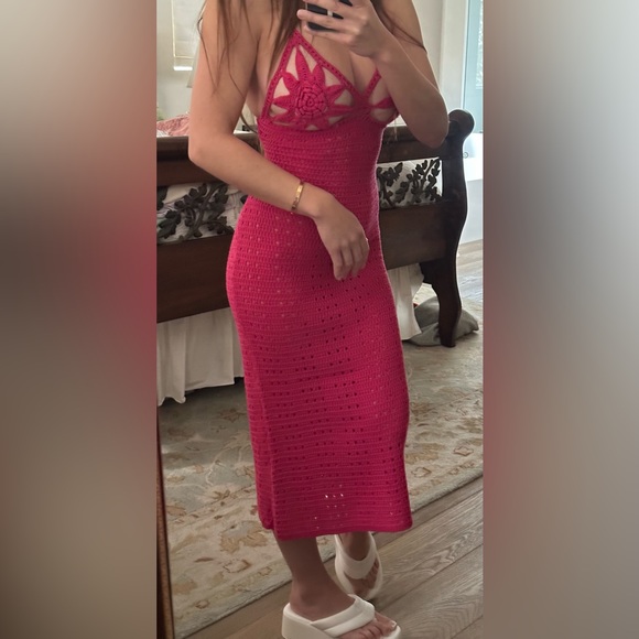 SOLD OUT Floral Crochet Dress XS- FOREVER 21 Festival - Picture 5 of 9